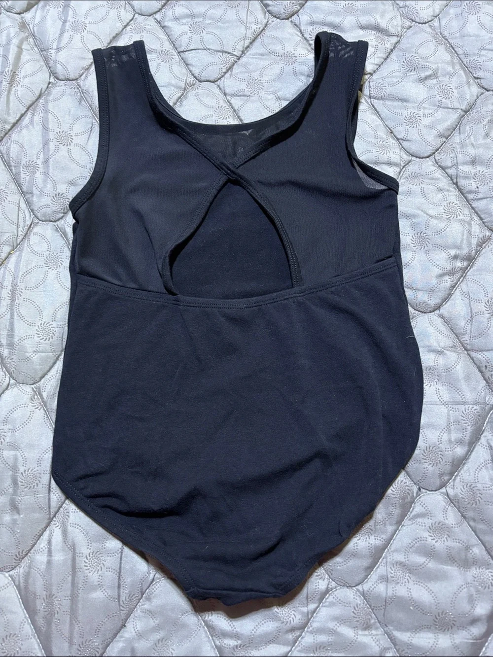 Cat & Jack Black Tank-Style Kids One-Piece with Stud Accent